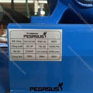 Máy Nén Khí Dây đai Pegasus 20hp áp 12kg Tm W 2.012 (7) Min